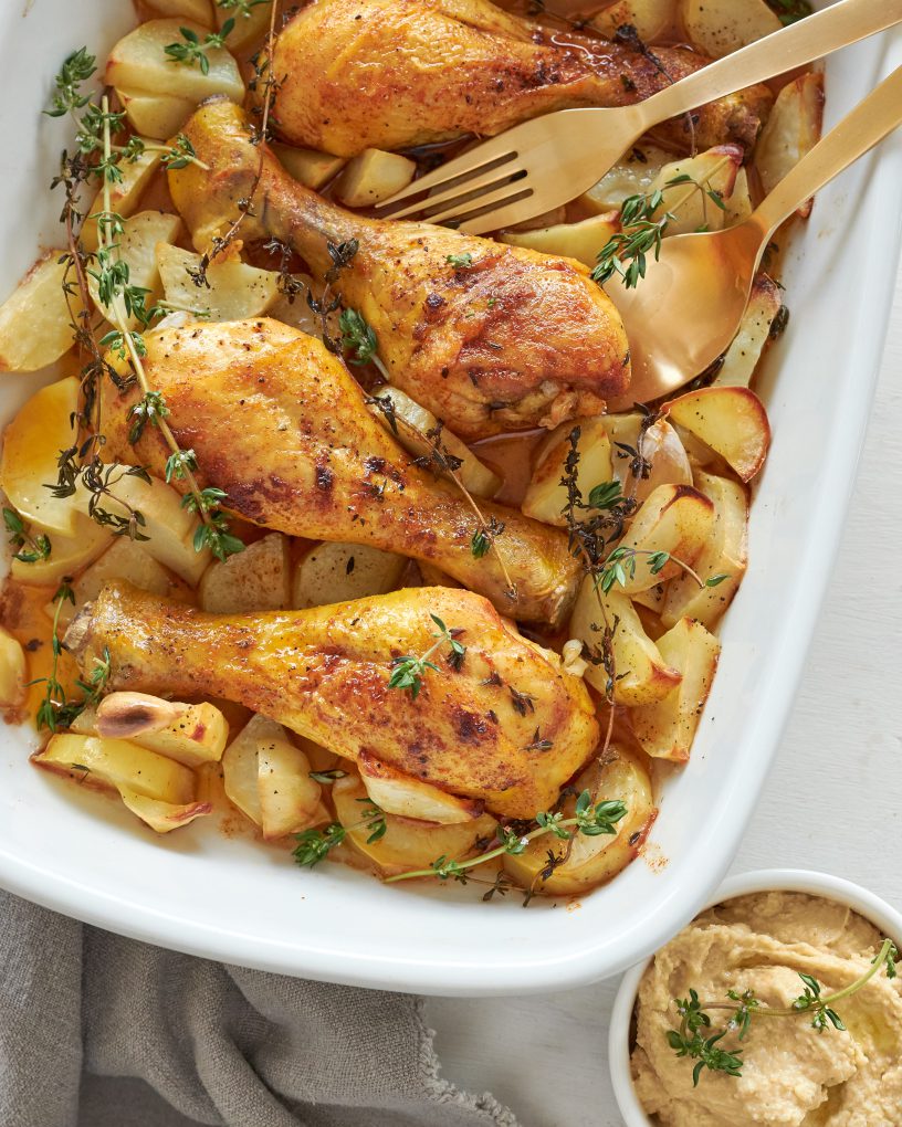COME ABBINARE L’ HUMMUS : COSCE DI POLLO AL FORNO!