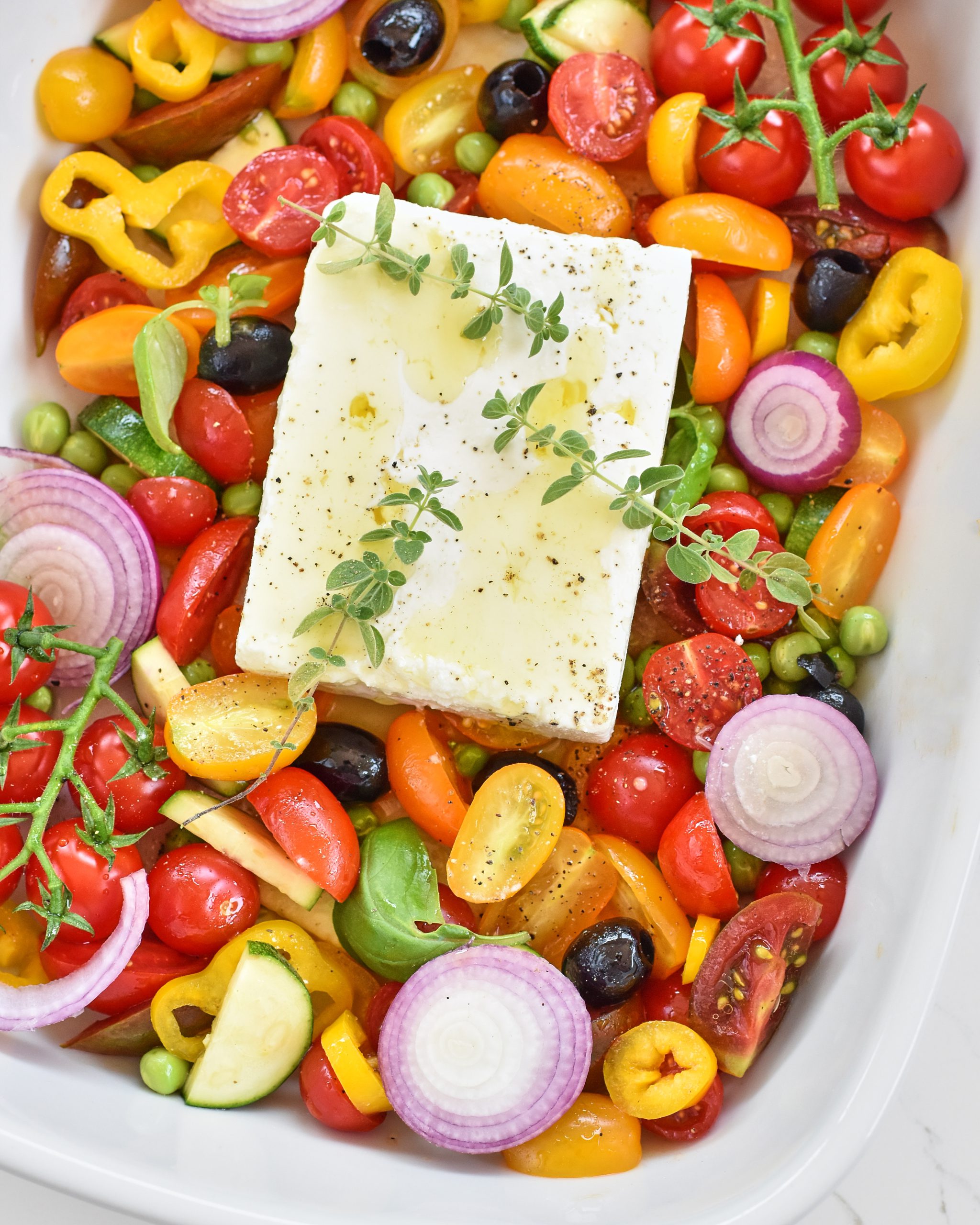 FETA AL FORNO CON VERDURE DI STAGIONE