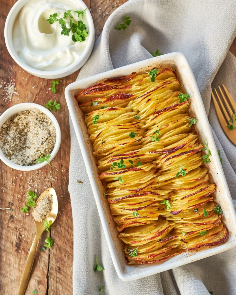 Millefoglie di patate da abbinare ad yogurt greco Zorbas