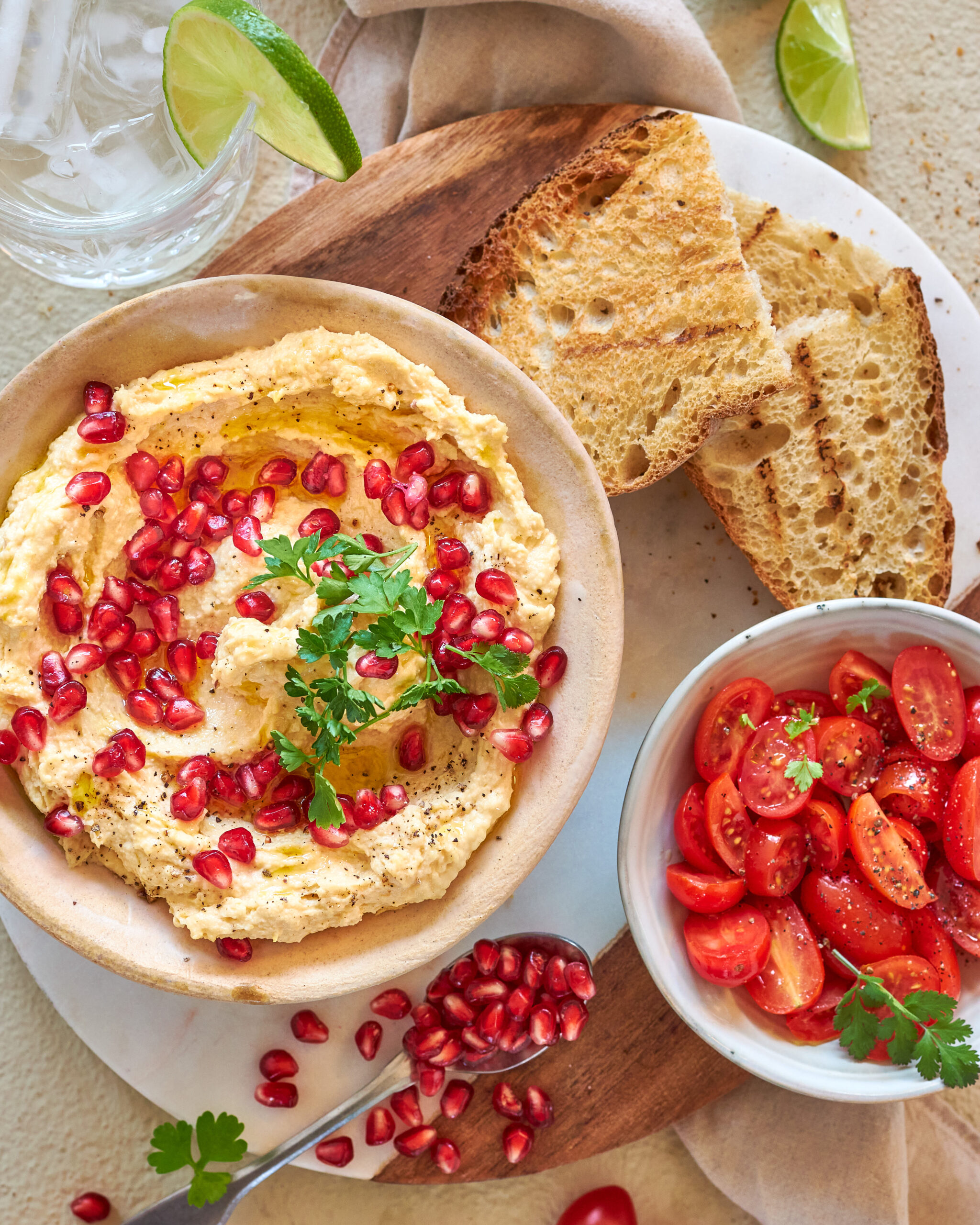 Aperitivo con hummus Zorbas