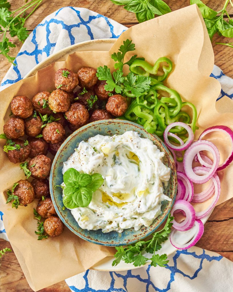 Mini polpette con tzatziki Zorbas