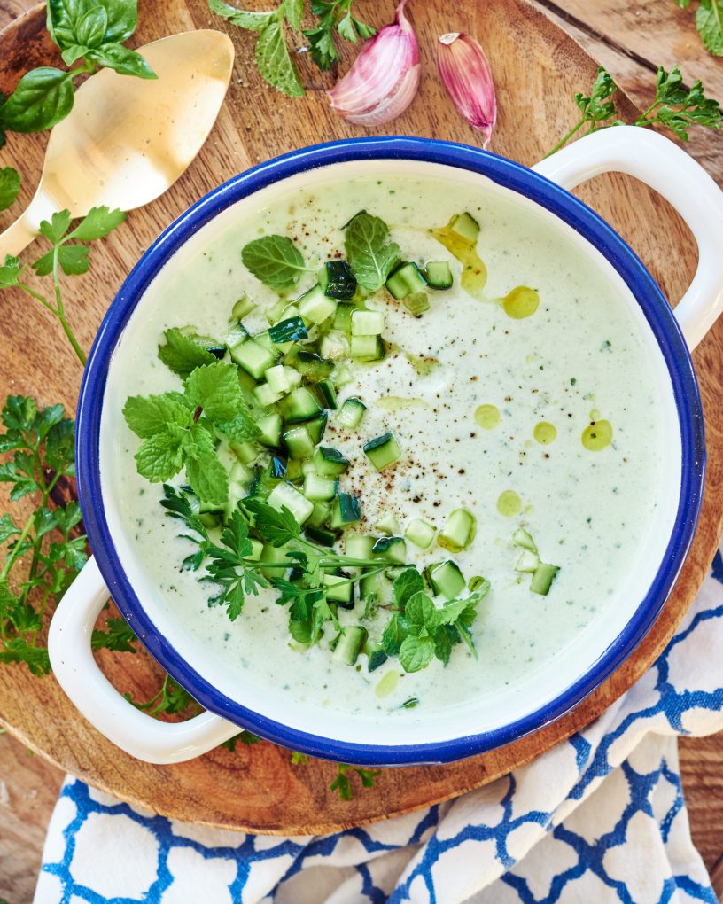 Crema fresca di cetrioli e yogurt greco