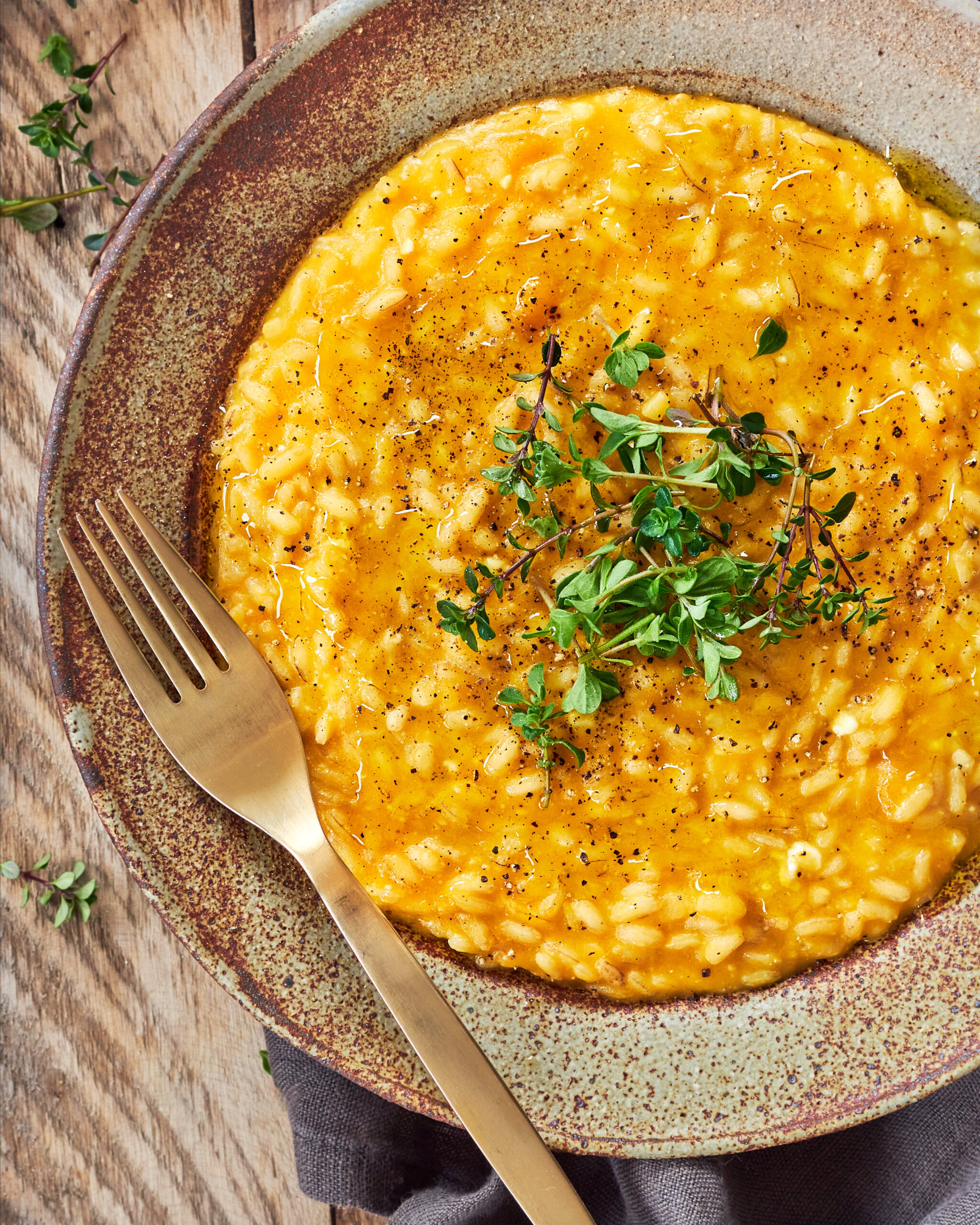 Cremoso risotto alla zucca con feta Zorbas