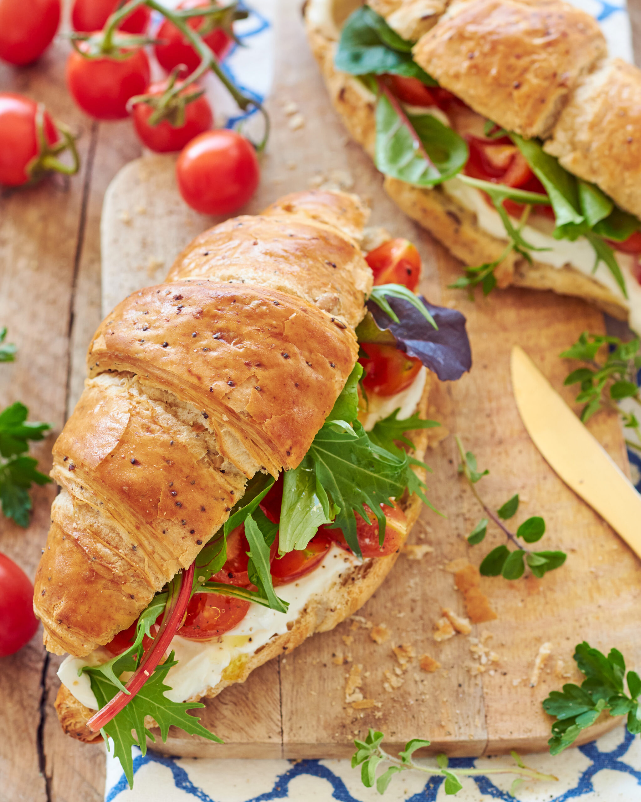 Croissant salati con tzatziki Zorbas