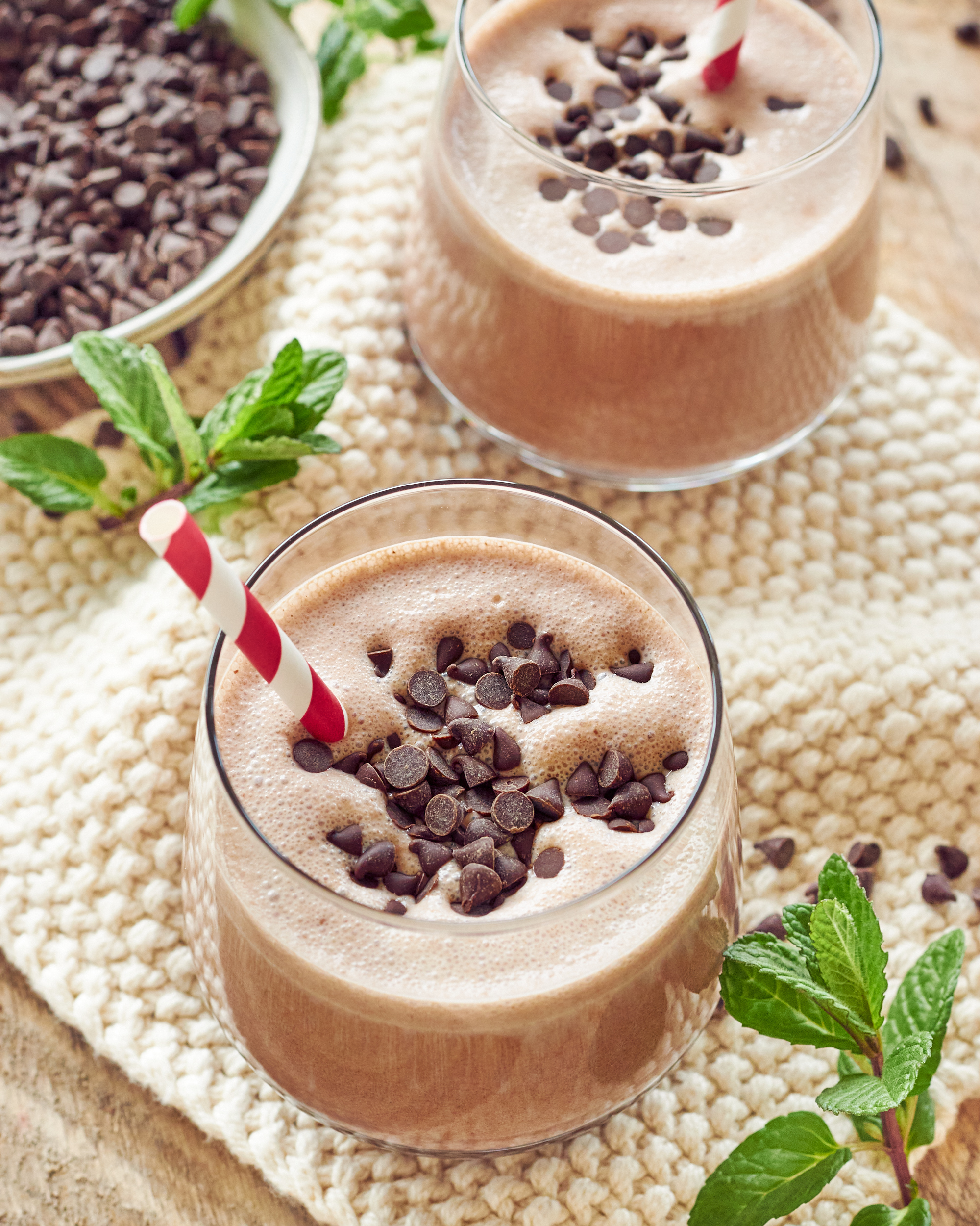 Smoothie con yogurt greco, cacao e banana