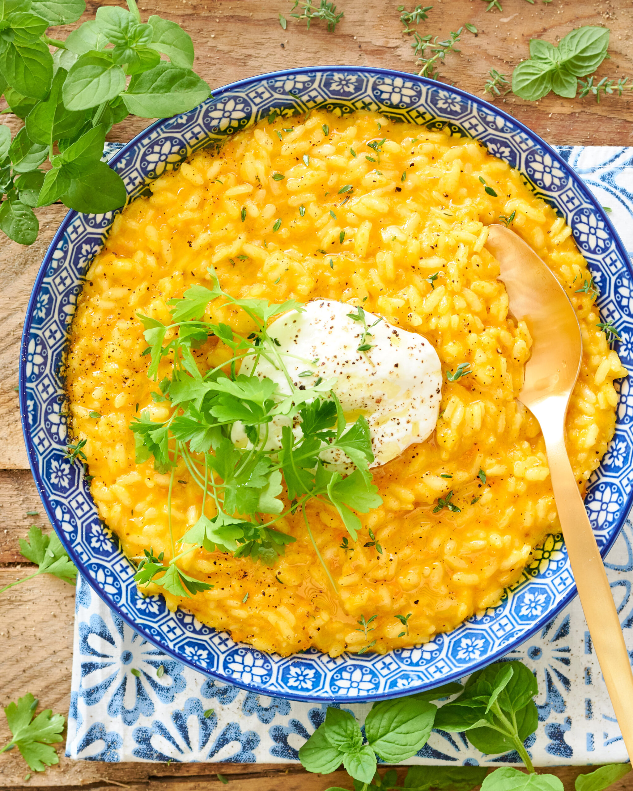 Risotto con carote arrosto e feta Zorbas