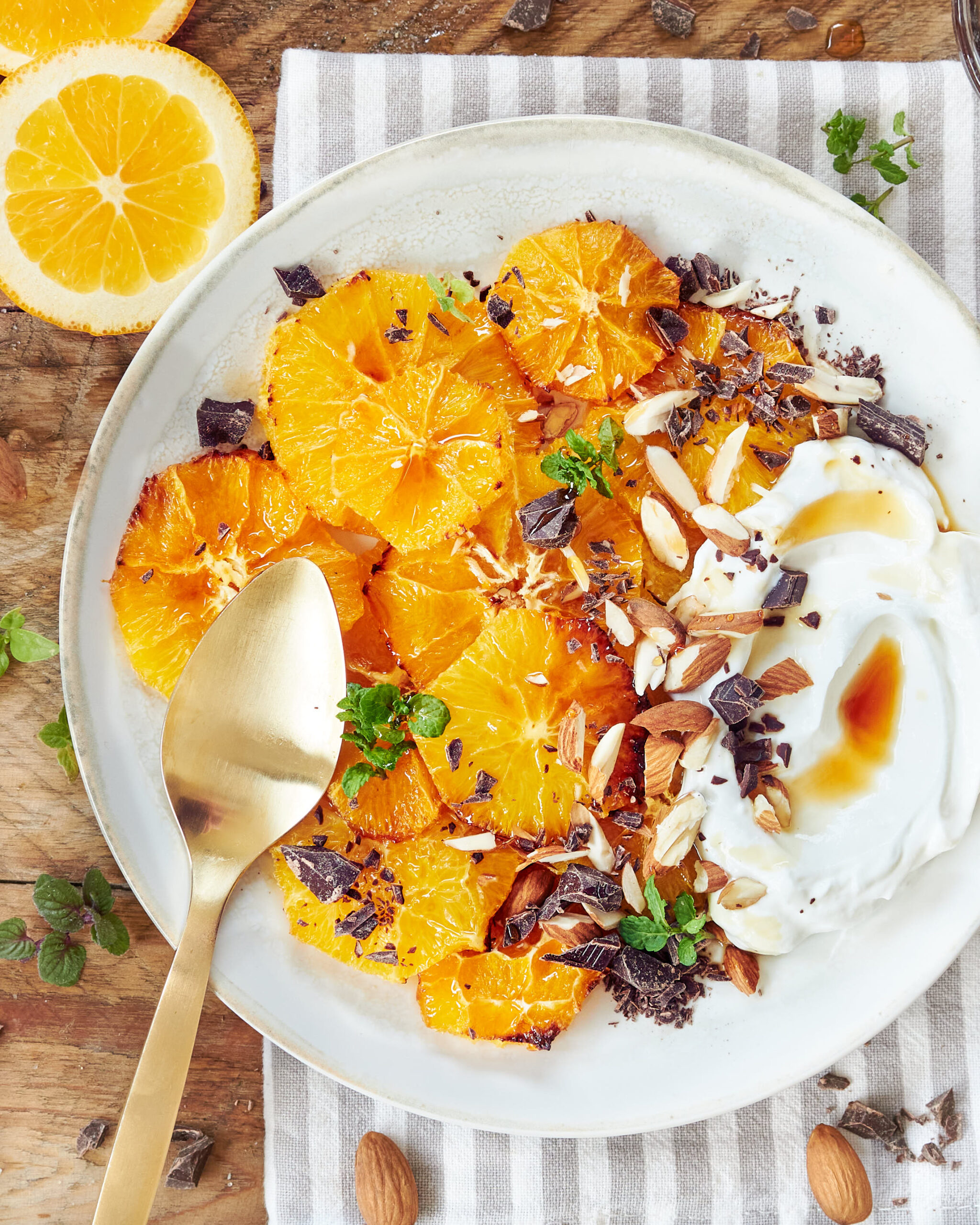 Arance al forno con yogurt greco