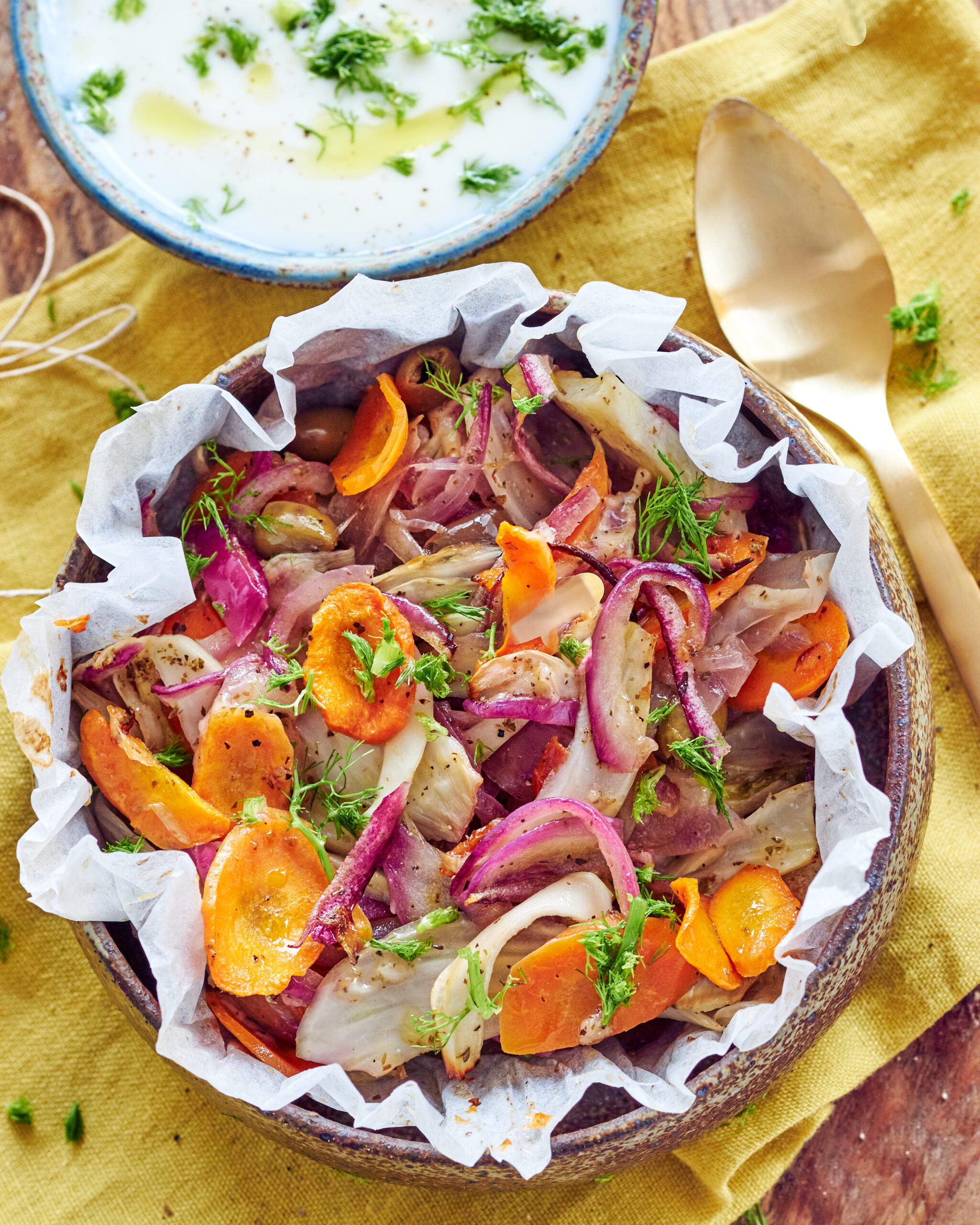 Verdure al cartoccio con Yogurt greco Zorbas