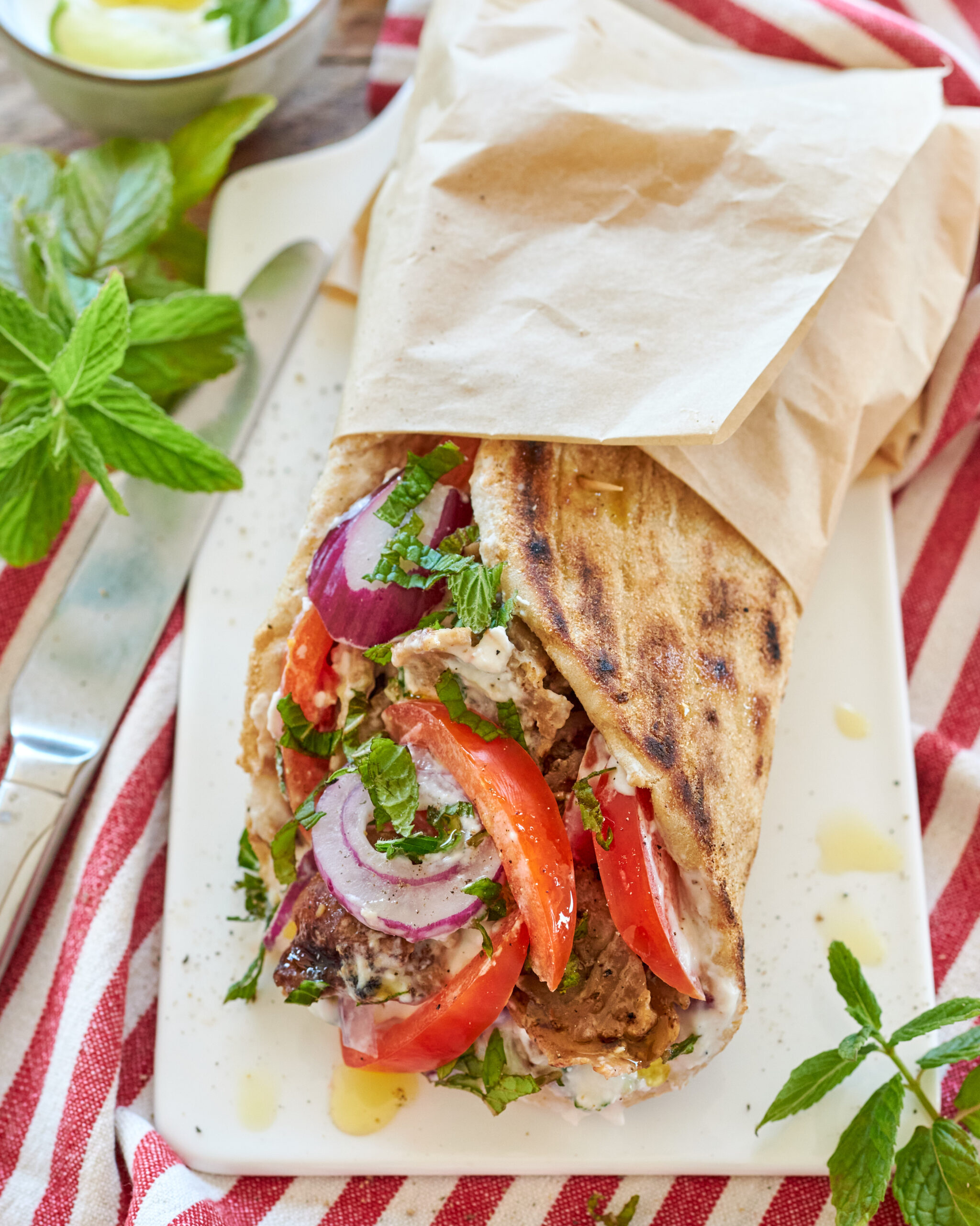 Pita Kebab con Tzatziki Zorbas