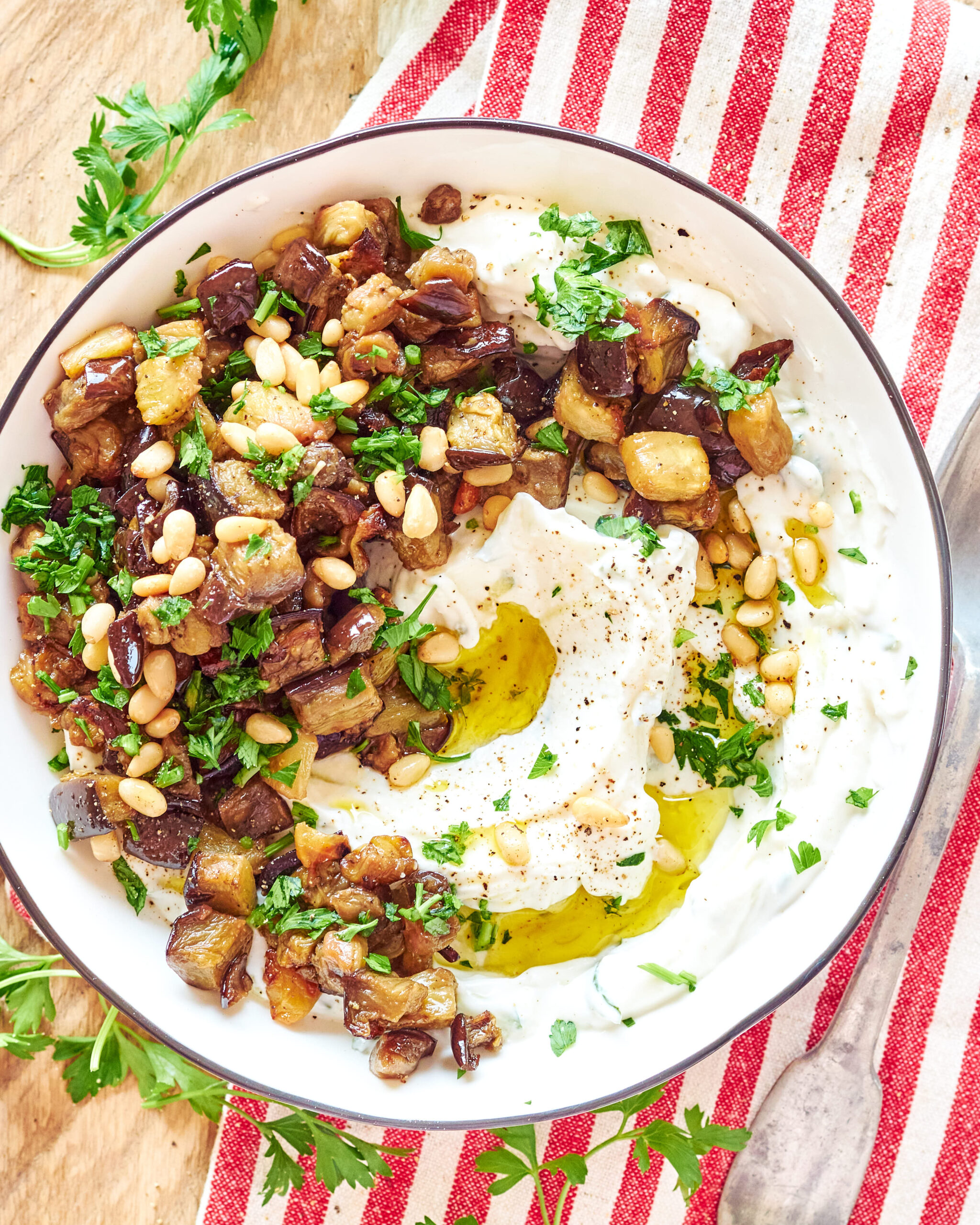 Tzatziki Zorbas con melanzane al forno