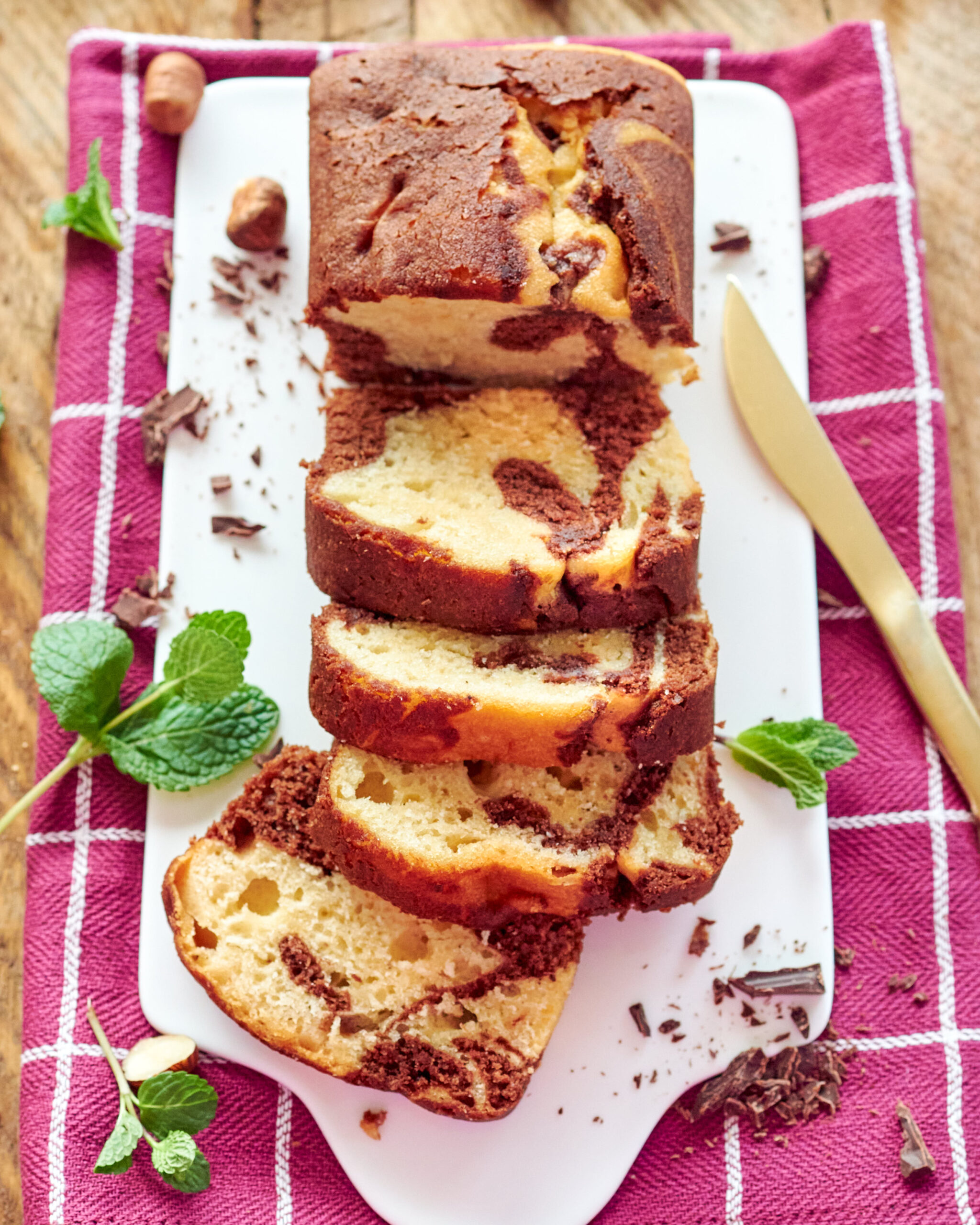 Marble cake con yogurt greco e cioccolato