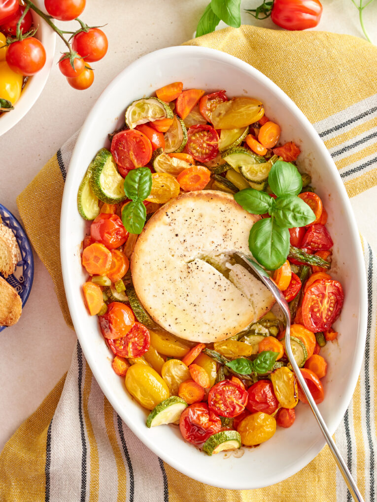 Manouri al forno con verdure
